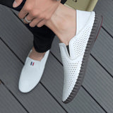 AIDASE  -  Spring Autumn New Breathable Loafers Soft Sole Anti Slip Trendy Deep Blue Men's Flat Shoes Fashion Men's Work Shoes aidase-shop