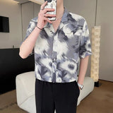 AIDASE  -  Mature Collar Tie-dyed Shirt with High-end Look and Handsome aidase-shop