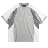 AIDASE  -  Oversized Summer New Japanese T-shirt Men Cotton Mesh Patchwork Printed Jersey Round Neck Loose Couple Short Sleeve Top Tees aidase-shop