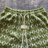 AIDASE  -  Retro Art Shorts Summer Casual New Heavyweight Little Green Man Avocado Men's Jacquard Quarter Shorts Handsome Y2k Cargo Pants aidase-shop