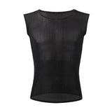 AIDASE  -  Sexy Sleeveless Mesh Transparent T-shirts Mens Lounge Undershirts Tank Tops Sexy Homme Boxer Shorts Gym Homewear Men Clothes Set aidase-shop