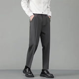 AIDASE  -  Summer New Women's Slim Fit Business Trousers Thin Nine-Piece Pants Korean Version Loose Straight Workwear Trousers aidase-shop