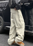 AIDASE  -  Spring Big Pocket Men's Cargo Pants Japanese Y2k Harajuku Loose Straight Wide Leg Trousers Baggy Pants Man Hip Hop Sweatpants aidase-shop
