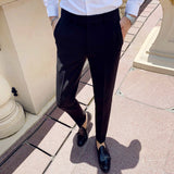 Aidase Men's Social Trousers Masculina Suit Trousers Man Formal Pants Spring Men Dress Pants Slim Fit Black White Pantalones Hombre aidase-shop