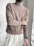 Aidase Knitted Sweaters for Men Turtleneck High Collar Black Man Clothes Pullovers Coat Jacket Letter Maletry New in Plus Size Casual aidase-shop