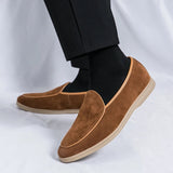 AIDASE  -  Men Loafers Faux Suede Low Heel Comfortable Classic Business Men Shoes Size 38-46 aidase-shop