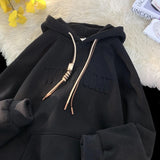 Aidase men's winter fashion Letters Casual Hooded Sweatshirt Basic Colours Drawstring Clash Hoodie Loose Comfortable Men Women Hoodies aidase-shop