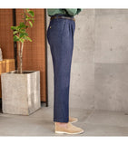 AIDASE  -  High Waist Trousers Pant For Man OfficeTrouser Business Casual Pant British Social Club Outfits Pantalones Hombre Excluding Belt aidase-shop