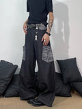 AIDASE  -  Retro American Embroidered Bla Jeans Men High Street Vibe Loose Straight Leg Wide Leg Clean Fit Long Trousers Casual Sleeve aidase-shop