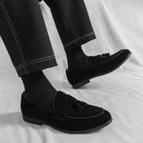 AIDASE  -  High Quality Leather Loafers Shoes Men Fashion Tassel Classic Original Man Casual Shoes Comfortable Office Business Party Shoes aidase-shop