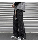 AIDASE  -  Creative Tie-Dye Casual Pants Men's American High Street Trend Straight Leg Stylish Sportswear aidase-shop