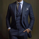 AIDASE  -  Business Men Suit Classic Cotton Wedding Men's Suit New Slim Fit 3-Pieces Tailor-Made Groom Formal Occasions Size Customized