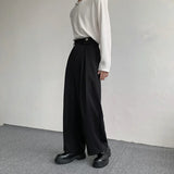 Aidase New Black Suit Pants Men Fashion Social Mens Dress Pants Korean Loose Oversized Wide Leg Pants Mens Formal Trousers M-2XL aidase-shop