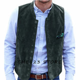 Men's Deerskin Velvet 10-button Suit Vest Best Man Wedding Clothing Jacket Victorian Style Steampunk Casual Business Vest aidase-shop
