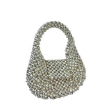 AIDASE  -  Fashion Handmade Beaded Women Luxury Wedding Silver Banquet Handbag Chain Totes Crossbody Bag Purse aidase-shop