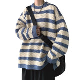 Aidase Winter Round Neck Striped Sweater Men Korean Fashion Couple Casual Long Sleeve harajuku Knitted Sweater Men Streetwear Sweaters aidase-shop