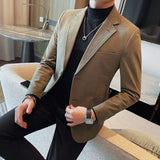 Aidase Men's Spring Quality Business Suit Jackets/Male Slim Fit Fashion Tuxedo/Man Solid Color  Veste Homme Luxe Blazers Coats 3XL aidase-shop