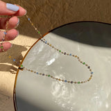 AIDASE  -  Simple Mix Color Acrylic Crystal Beads Choker Retro Men Hip Hop Necklace Fashion Party Jewelry Accessories Gifts aidase-shop