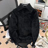 AIDASE  -  Men's Knitted Sweater Autumn Winter New Korean Style Loose Long Sleeve Turn-down Collar Solid Color Men Pullovers 21E7577 aidase-shop