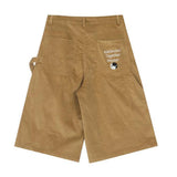 Aidase Mens Corduroy Casual Wide Leg Cropped Pants Genderless 2024 Spring New Breathable Streetwear Loose Versatile Shorts Unisex aidase-shop