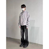 AIDASE  -  Retro American High Street Distred Denim Jeans Men Loose Micro Flared Drapey Clean Fit Slim Long Pants Youth Faion aidase-shop