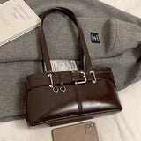 AIDASE  -  Vintage Coffee Color Casual Tote Shoulder Bag Women Cute Shopping Bag Female Handbag aidase-shop