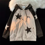 Aidase American Star Patch Corduroy Cardigan Coat For Men And Women Y2k Street Retro Leisure Lazy Wind Joker Goth Couple Sweater Hoodie aidase-shop