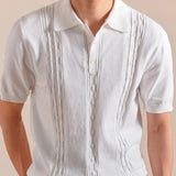 AIDASE  -  Summer Retro Collar Italy Polo Shirt Men Cotton Blend Short Sleeve Lightweight Breathable Casual Half Sleeve Top Knitted Tshirt aidase-shop