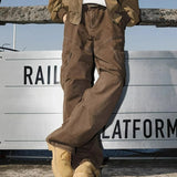 AIDASE  -  Spring Autumn Big Pocket Men's Cargo Pants Loose Straight Wide Leg Trousers Baggy Outdoor Workwear Pants Man Hip Hop Sweatpants aidase-shop