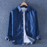 AIDASE  -  Light Color Long-sleeved Shirt Men Denim Cardigan Spring and Autumn New Casual Loose Thin Jacket Trendy aidase-shop