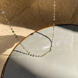 AIDASE  -  Simple Mix Color Acrylic Crystal Beads Choker Retro Men Hip Hop Necklace Fashion Party Jewelry Accessories Gifts aidase-shop