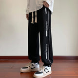 AIDASE  -  New Men's Spring Autumn Loose Fit Straight Leg Cuffed Sweatpants Casual Sports Joggers for Teenagers Versatile Long Pants aidase-shop