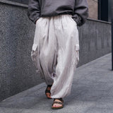 AIDASE  -  Spring New Men's Casual Pants Loose Breathable Wide Leg Multi-Pocket Straight-Leg Pants Men aidase-shop
