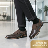 AIDASE  -  Men Business Formal Leather Shoes Men Comfortable Breathable Anti-slip Office Brand Shoes Gentleman Social Shoes Sizes 38-46 aidase-shop