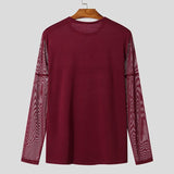 AIDASE  -  Sexy Fashion Style Tops New Men Mesh Design T-shirts Party Nightclub Male Hot Sale Long Sleeved Thin Camiseta S-5XL aidase-shop