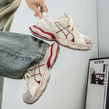 AIDASE  -  Summer New Couple Dad Shoes, Mesh Lace-up Thick Sole Heightening Sneakers, Breathable All-match Casual Sports Shoes aidase-shop