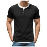 AIDASE  -  Men'S Summer Embroidered Casual Pullover Mens T Shirt Casual Stretch Crewneck Short Sleeve Tees Gym Workout Ribbing Ropa Hombre aidase-shop