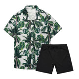 AIDASE  -  Slim Fit Jacket Men Mens 2 Piece Beach Vacation Set Shirts And Shorts Suit Outfits Dress Suit For Men Men'S Matching Sets aidase-shop