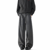 AIDASE  -  Belt Black Suit Pants Men Oversized Society Mens Dress Pants Korean Loose Wide Leg Pants Mens Office Formal Trousers M-3XL aidase-shop