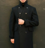 Aidase winter outfits men Men Long Coat Double Breasted Tailor-Made Woolen Blend Winter Warm Overcoat Tailored Blazer Men Suits aidase-shop