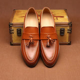 AIDASE  -  Retro Tassel Loafers Men's Fashion Stylist Personality Trendy Shoes Korean Style Low Top Anti-Slip Rubber Sole Casual Loafers aidase-shop