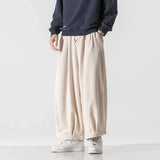 Aidase Pants Men's Autumn Winter Japanese Warm Thicken Corduroy Pants Fashion Harajuku Wide Leg Pants Men Loose Trousers Plus Size 5XL