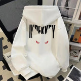 AIDASE  -  American Sle Demon Eye Print Hoodie Sweatirt Trendy High Street Autumn Winter Casual Loose Fit ex Cotton Polyester aidase-shop