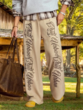 AIDASE  -  Streetwear Fashionable Men's Trousers Vintage Letter Printing Loose Straight Pants For Mens Autumn Outdoor Casual Lace-up Pants aidase-shop