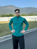 AIDASE  -  Men's Fashion Outdoor Quick-drying Half-zipper T-shirt Casual Long-sleeved Pullover Running Fitness Training Jacket aidase-shop