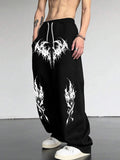 AIDASE  -  Men's Gothic Tribal Print Wide Leg Sweatpants - Loose Hip Hop Streetwear Trousers Elastic Waist Casual Pants aidase-shop