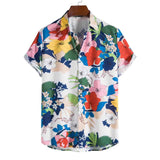 AIDASE  -  Fashion Wrinkle-Free Men'S Vintage Shirt Men Spring And Summer Casual Lapel Single Breasted Print Vacation Shirts For Man 셔츠