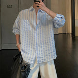 AIDASE  -  Men's Textured Bold Stripe Linen Shirt – Relaxed Fit, Breathable & Lightweight for Casual Sophistication M-3XL aidase-shop