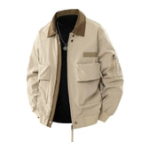 AIDASE  -  Spring Autumn New Fashion Men’s Color-coded Turn-down Collar Long Sleeve Casual Trendy Simple Basic Jackets Male Coats Clothes aidase-shop