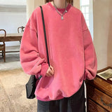 Aidase Men Sweatshirts Baggy Students American Style 4 Color Versatile Leisure Long Sleeve Round Neck Chic Cozy Advanced Handsome Soft aidase-shop
